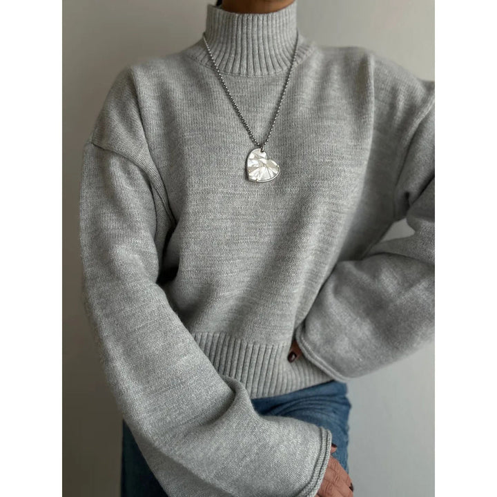 Autumn And Winter Loose Short Solid Color Knitted Top - ZEYTONCART