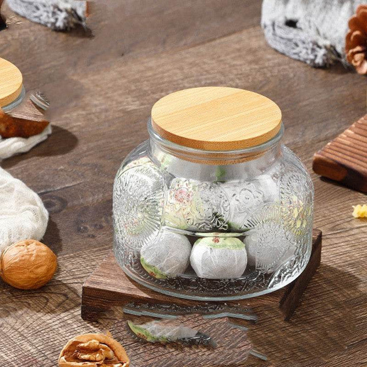 Glass Storage Jar Snack Tea Household Sealed Bottles - ZEYTONCART