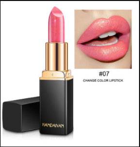 Shiny Metallic Lipstick Pearlescent Color Temperature Change Lipstick Gilt Lipstick - ZEYTONCART