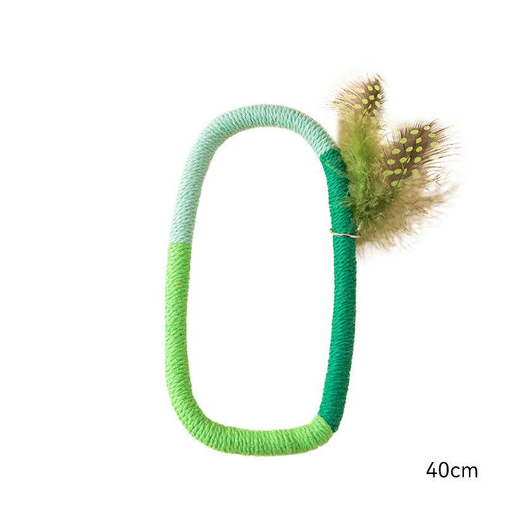 Cotton Rope Cat Toys Catnip Toys With Feather Safe Teeth Cleaning Chew Toy For Cats Interactive Cat Kicker Toys Cat Toys For Bored Indoor Cats And Kittens - ZEYTONCART