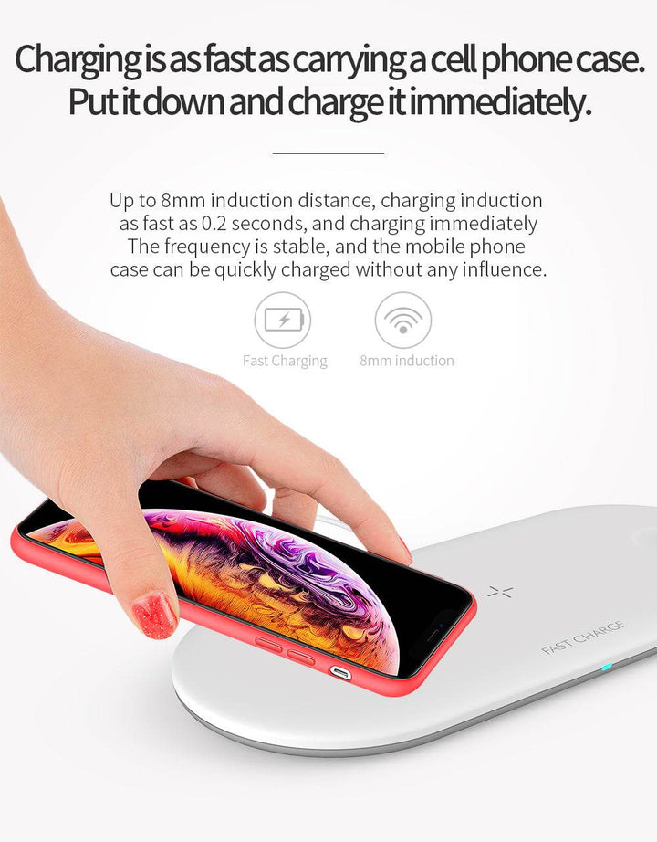 Compatible with Apple, Mobile phone desktop wireless charging three-in-one iwatch charger - ZEYTONCART