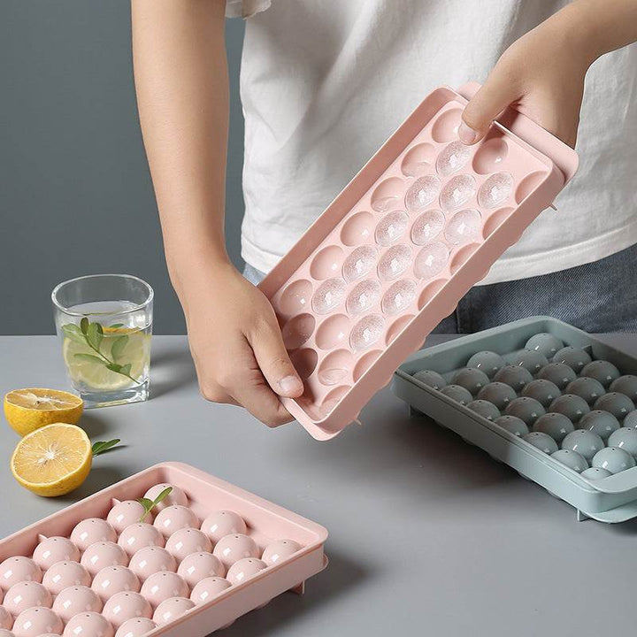 Ice Tray 3D Round Ice Molds Home Bar Party Use Round Ball Ice Cube Makers Kitchen DIY Ice Cream Moulds - ZEYTONCART