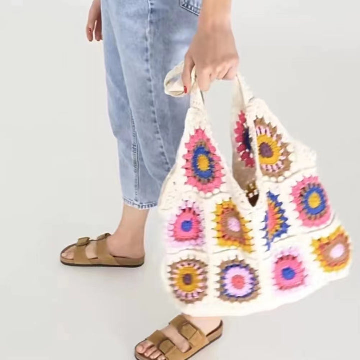 Women's Fashion Crochet Tote Shoulder Bag - ZEYTONCART