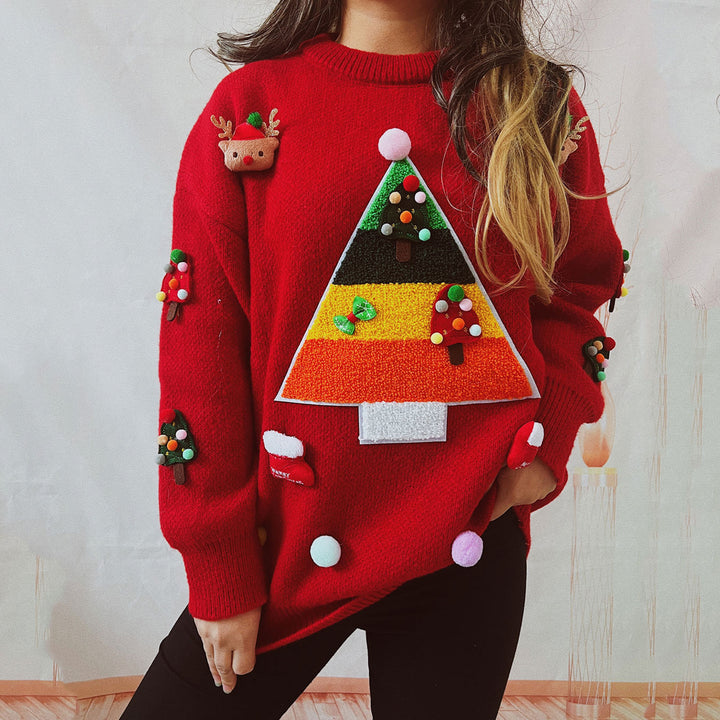 Autumn And Winter Long Sleeve Idle Style Round Neck Pullover Sweater - ZEYTONCART