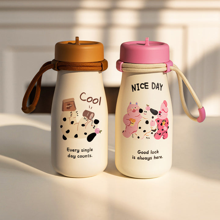 Straw Thermal Insulation Cup Women's Portable Large-capacity Water Cup - ZEYTONCART