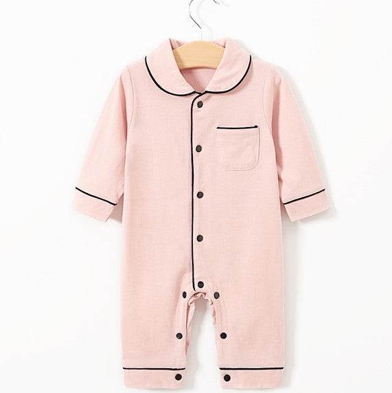 Baby pajamas solid color baby onesies kids clothes - ZEYTONCART