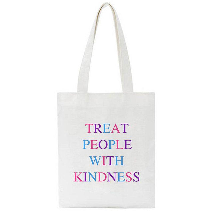 Treat People With Kindness Canvas Bag - ZEYTONCART