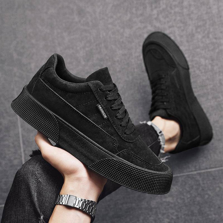 Casual Board Flat Shoes Men Breathable Thick-soled Lace-up Sneakers For Walking Running - ZEYTONCART