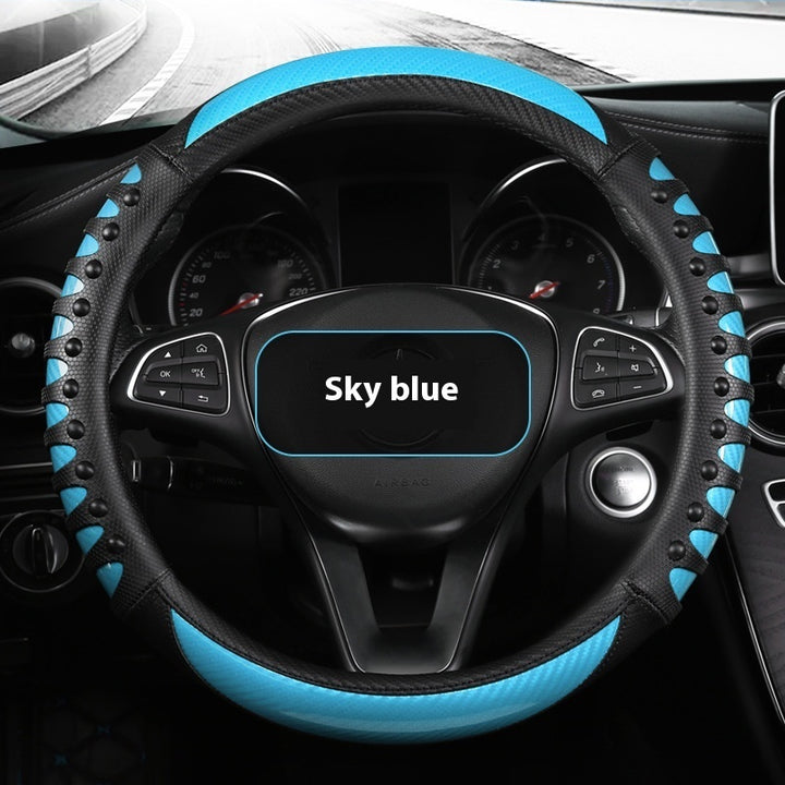 Leather Silicone Four Season Car Accessories Steering Wheel Cover - ZEYTONCART