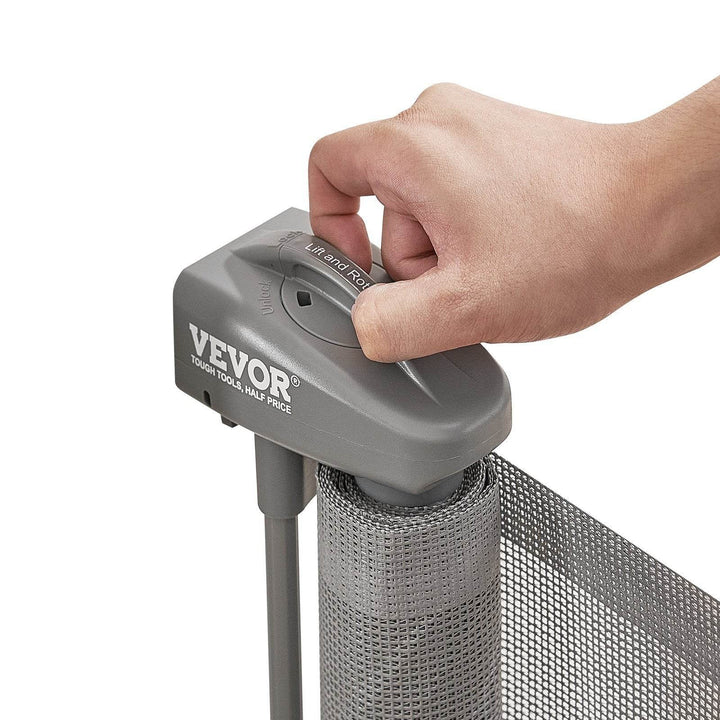 VEVOR Retractable Baby Gate,  Tall Mesh Baby Gate, Extends Up To 60 Wide Retractable Gate For Kids Or Pets, Retractable Dog Gates For Indoor Stairs, Doorways, Hallways, Playrooms, Gray - ZEYTONCART