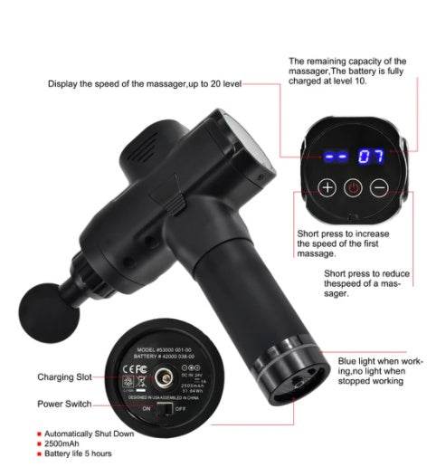 Source Manufacturer Fascia Gun Muscle Massage Gun Muscle Relaxer Meridian Massage Gun - ZEYTONCART