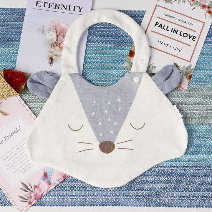 Infant Baby Bib Cartoon Animal Fox Cat Lion Baby Girl Boy Saliva Towel Soft Cotton Newborn Bibs Burp Cloths Unisex Baby Stuff - ZEYTONCART