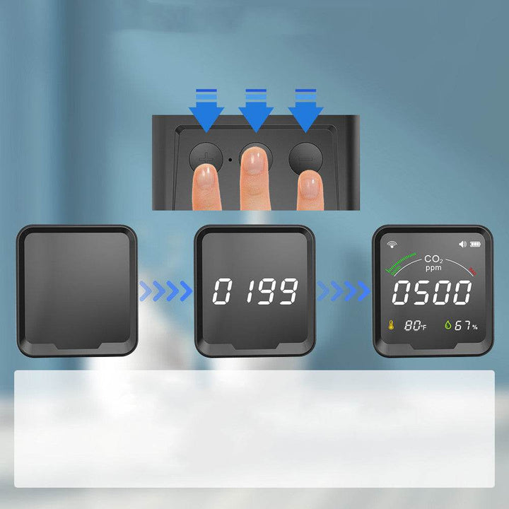 LED Color Screen Graffiti WIFI Smart Home Temperature And Humidity Sensor - ZEYTONCART