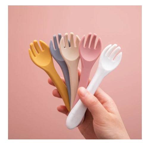 Food Grade Baby Feeding Tableware Silicone Fork - ZEYTONCART