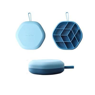 Silicone 12 Cavity Hexagon 3D Ice Mold DIY Popsicle Mould Ice Cream Makers Storage Box - ZEYTONCART