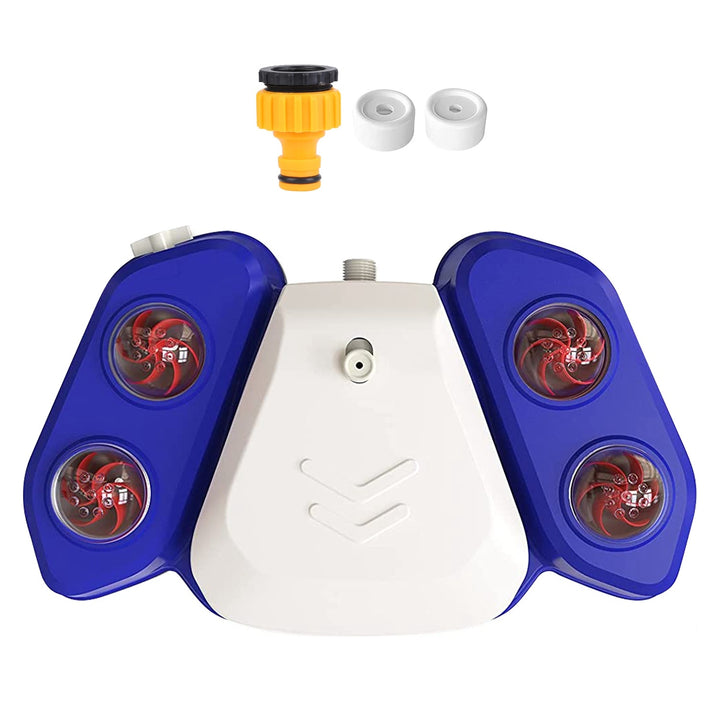Blue-Yellow Color Options -- 1Pc Dog Water Fountain Multifunctional Automatic Pet Water Dispenser Outdoor Step-on Activated Sprinkler For Drinking Shower Fun - ZEYTONCART