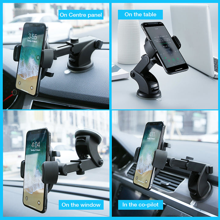 Car Phone Holder Long Rod Telescopic Car Dashboard Suction Cup Type - ZEYTONCART