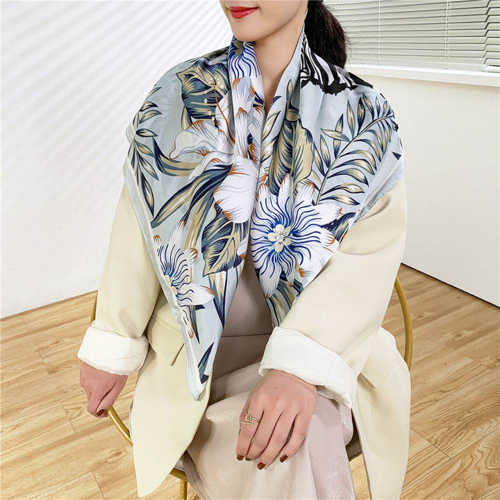 Fashion Silk Scarves Female Printing Hijab - ZEYTONCART