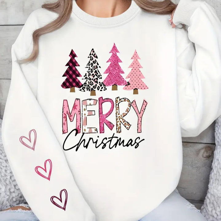 Women's Casual Printed Round Neck Long Sleeve Top - ZEYTONCART