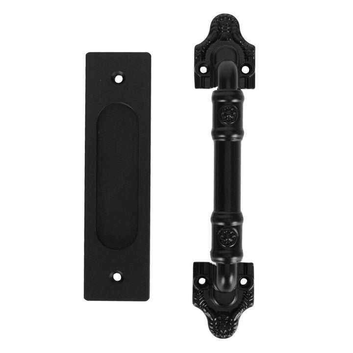 Sliding Barn Door Handle Double Sided Black Barn Door Pull Handle for Gates Garages - ZEYTONCART