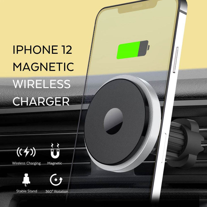 Compatible with Apple, iPhone 12 car magnetic wireless charger - ZEYTONCART