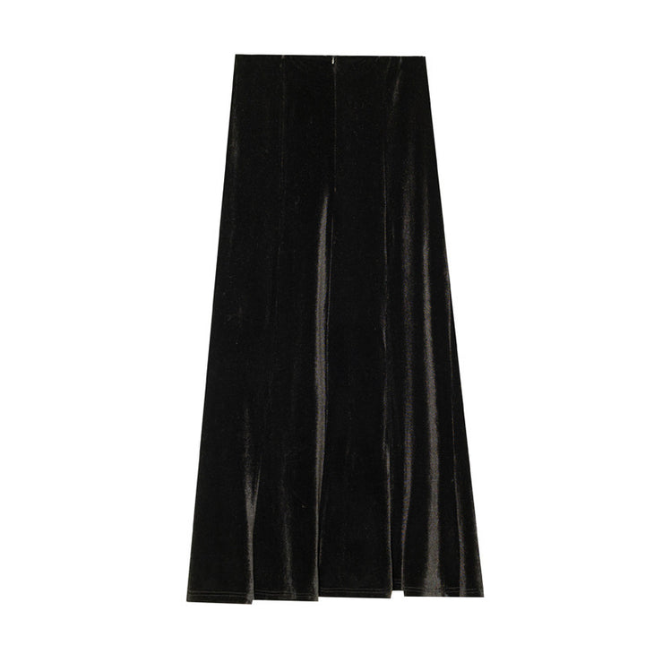 Hip Fishtail Elastic Waist Autumn And Winter Midi Dress - ZEYTONCART