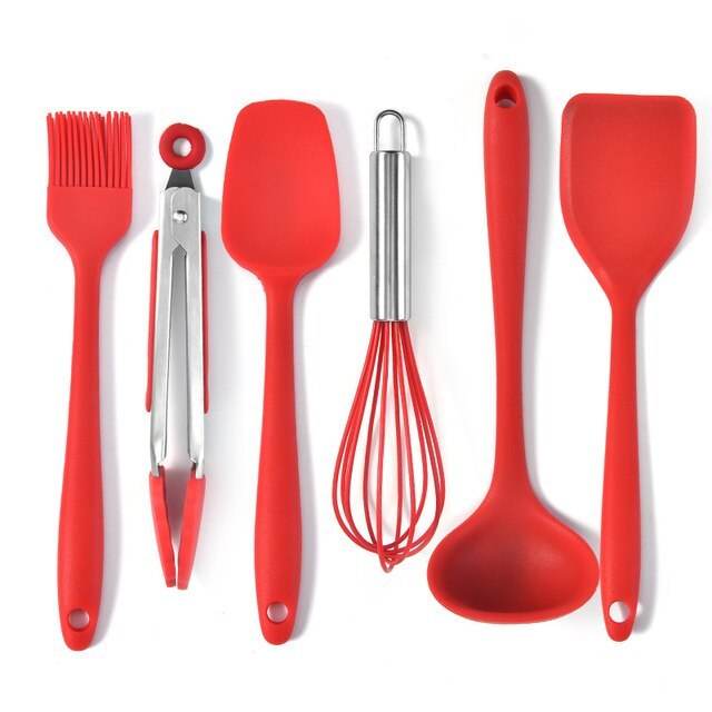 Six-Piece Silicone Mini Cooking And Baking Utensils - ZEYTONCART