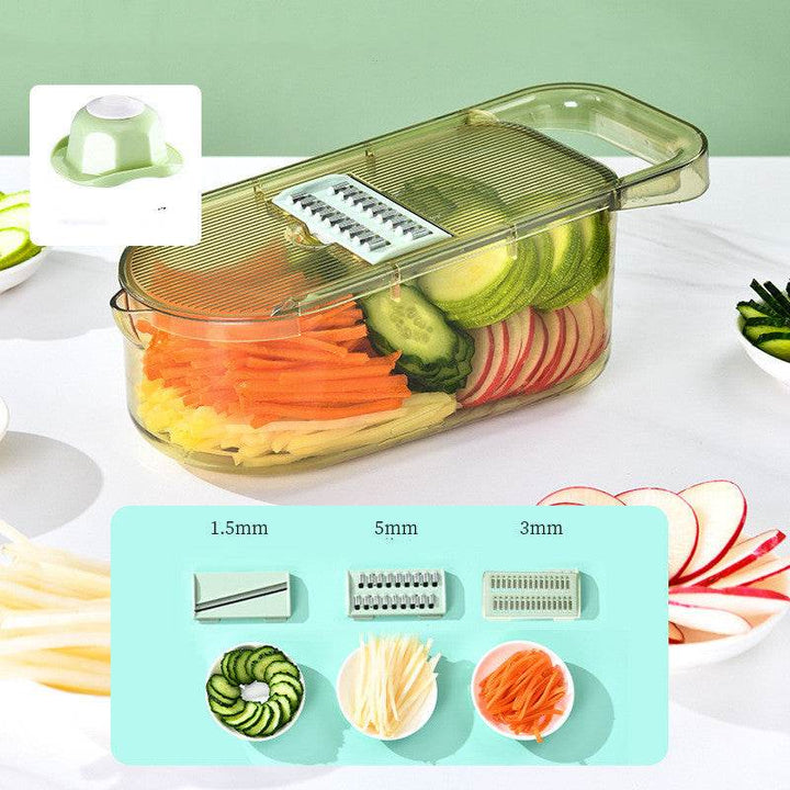 Multifunction Transparent Vegetable Cutter Steel Blade Potato Slicer Fruit Shred Dicing Blades Carrot Cheese Grater Chopper Kitchen Gadgets - ZEYTONCART