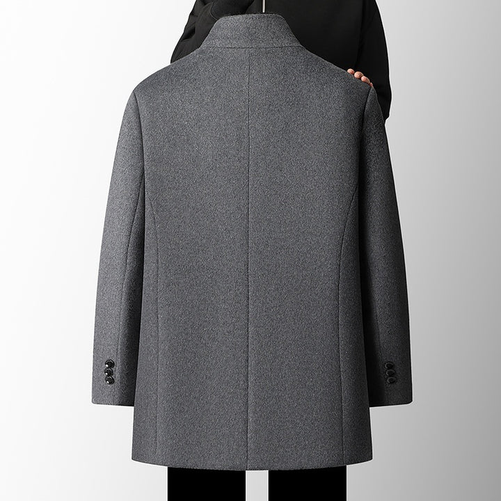 Men's Wool Overcoat Autumn And Winter New Mid-length Thickening Detachable Down Feather Liner - ZEYTONCART
