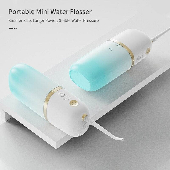 200ml Portable Flosser IPX7 Waterproof Electric Flosser USB Rechargeable Water Dental Picks With 4PCS Nozzle - ZEYTONCART