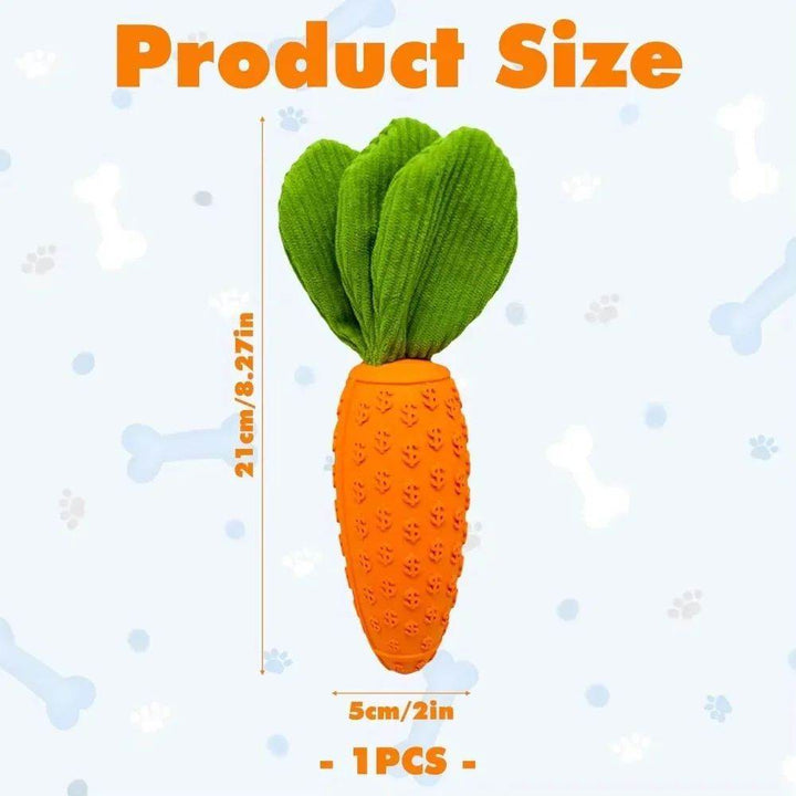 Carrot Dog Chew Toys Durable Rubber Squeaky Toy Shaped Dog Toys For Dogs Boredom Chewers Toothbrush Toy Supplies - ZEYTONCART