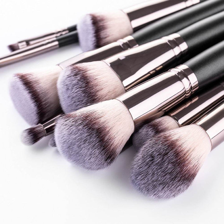 15 Makeup Brushes Set Full Set Matte Black Makeup Tools - ZEYTONCART