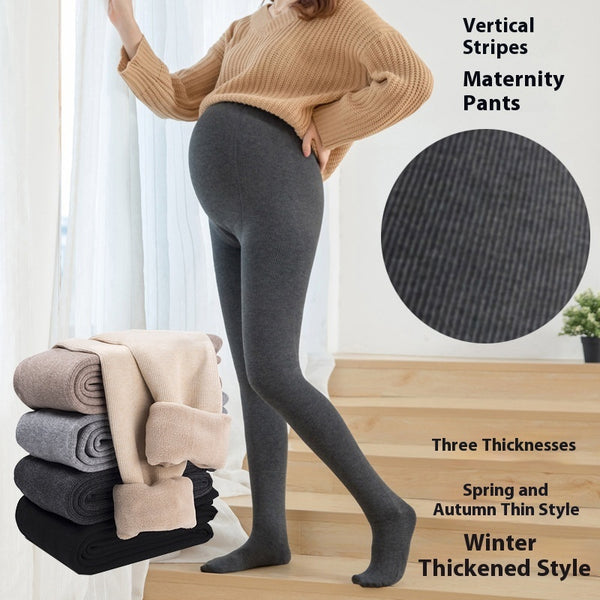 Pregnant Women's Pantyhose Cotton Vertical Stripes Autumn And Winter - ZEYTONCART