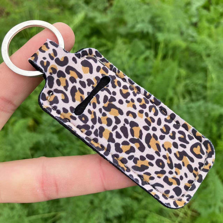 Printed Leopard Print SUNFLOWER Snake Pattern Women's Lipstick Pack Sets Of Key Chain Creative Perfume Bag - ZEYTONCART