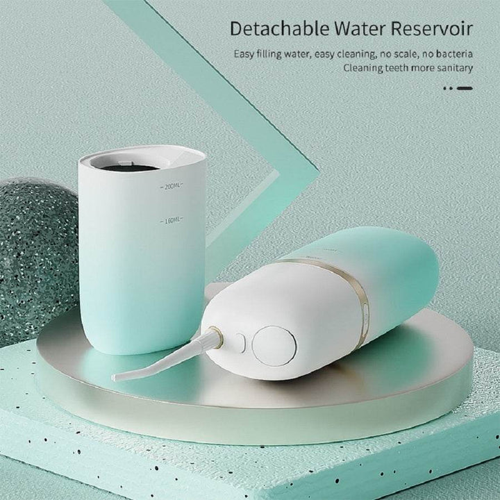 200ml Portable Flosser IPX7 Waterproof Electric Flosser USB Rechargeable Water Dental Picks With 4PCS Nozzle - ZEYTONCART