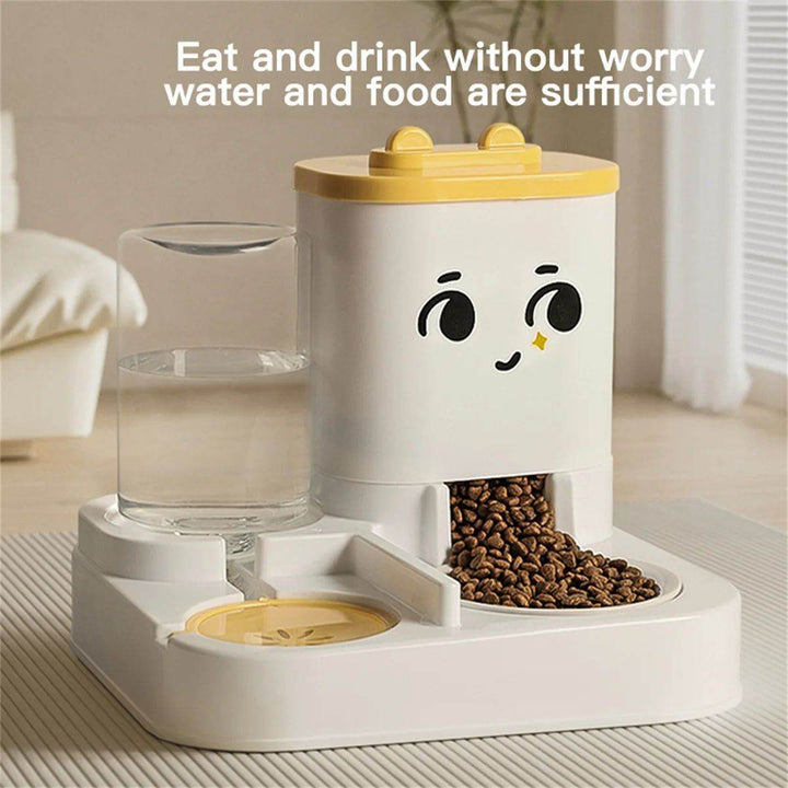 Pet Cartoon Feeding And Watering Dispenser With Large Capacity - Universal Cat And Dog Bowls For Pets - ZEYTONCART