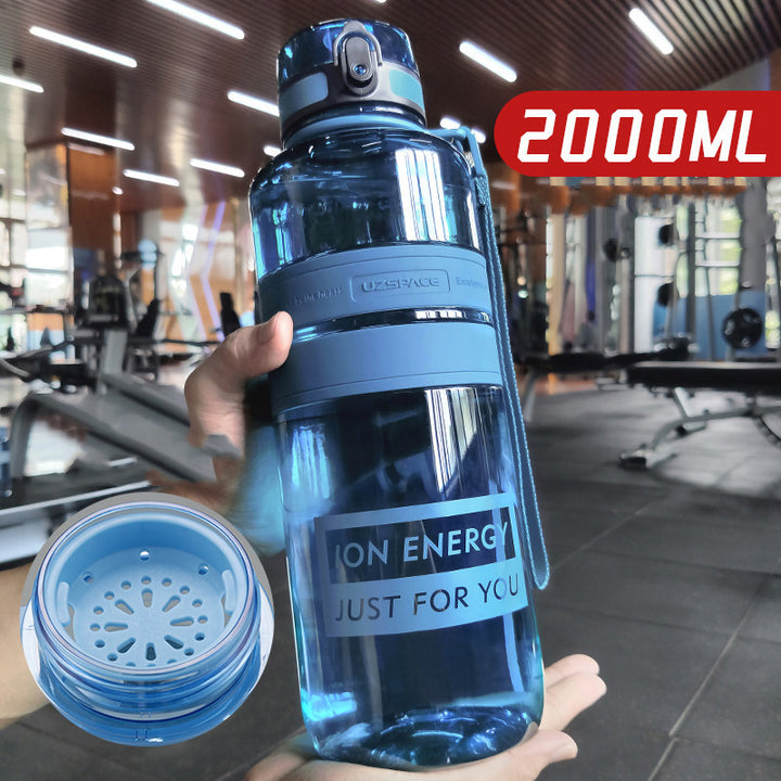 Large Capacity Sports Water Cup Portable Fitness Plastic Large Water Bottle - ZEYTONCART