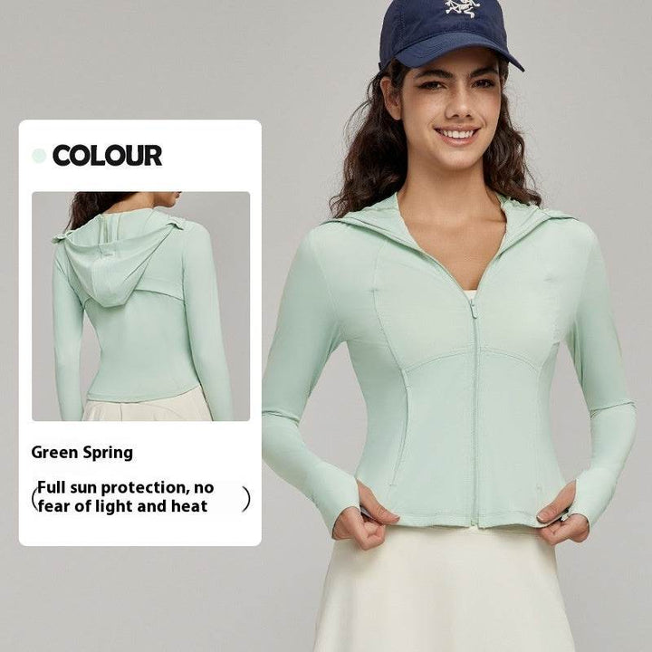 Ice Slim-fit Hood Sun Protection Clothing For Women - ZEYTONCART