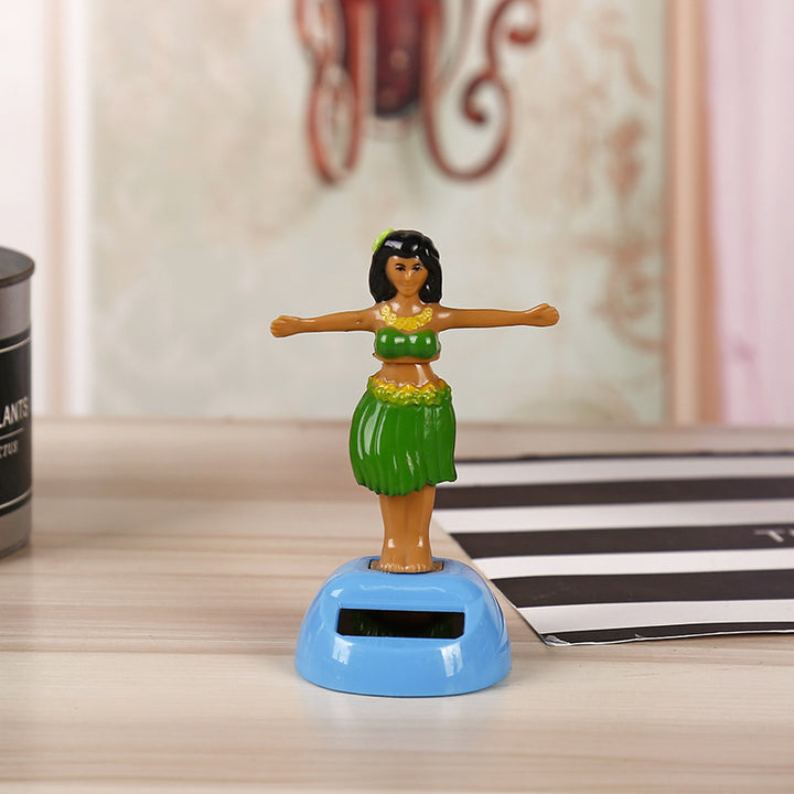 Creative Solar Little Girl Car Decoration Cartoon Doll Car Accessories Children's Toy - ZEYTONCART