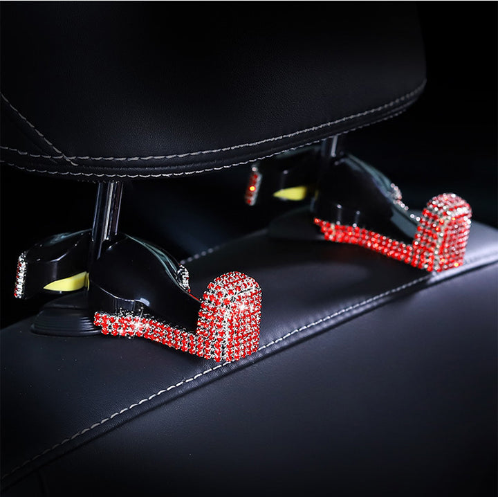 Women Red Rhinestone Car Interior Accessories - ZEYTONCART
