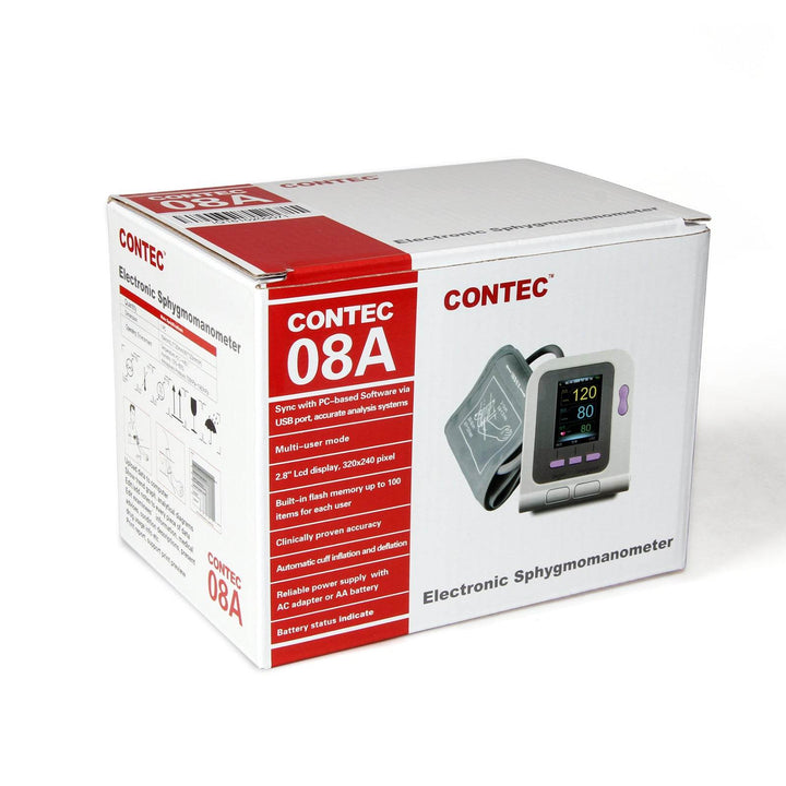 CONTEC CONTEC08A Upper Arm Digital Color LCD Blood Pressure Monitor With PC Software 4 CUFFS - ZEYTONCART