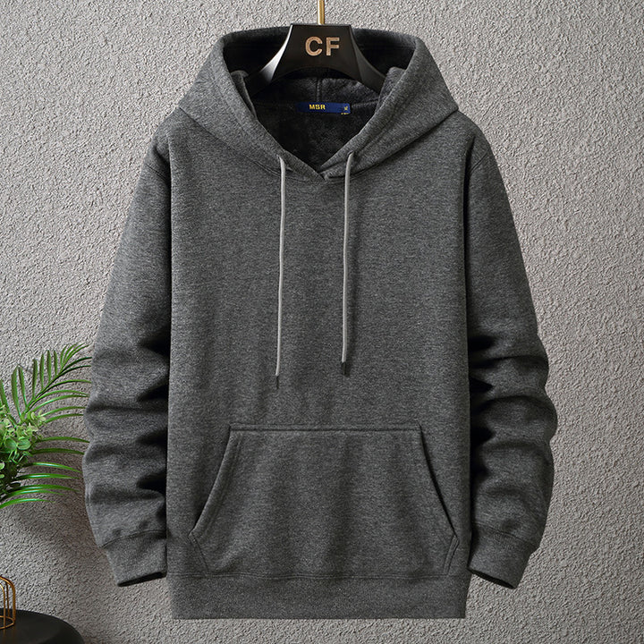 Winter Fleece-lined Pullover Hoodie Plus-sized Loose-fitting Plus Size Pullover - ZEYTONCART