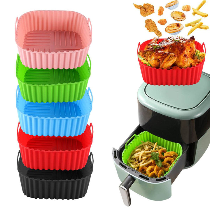 Multicolor Edible Silicon Square Air Fryer Tray Suitable For Air Fryer - ZEYTONCART