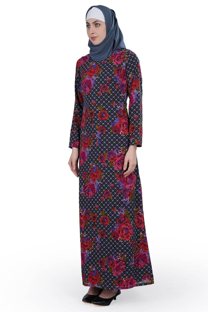 Printed Georgette Dual Layer Abaya AYG-014 - ZEYTONCART
