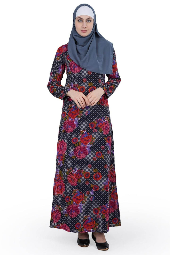 Printed Georgette Dual Layer Abaya AYG-014 - ZEYTONCART