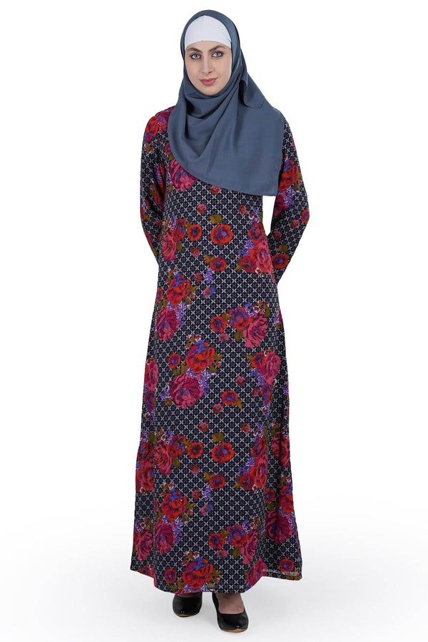 Printed Georgette Dual Layer Abaya AYG-014 - ZEYTONCART