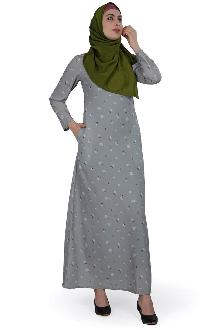 Printed Crepe Abaya AYP-591 - ZEYTONCART