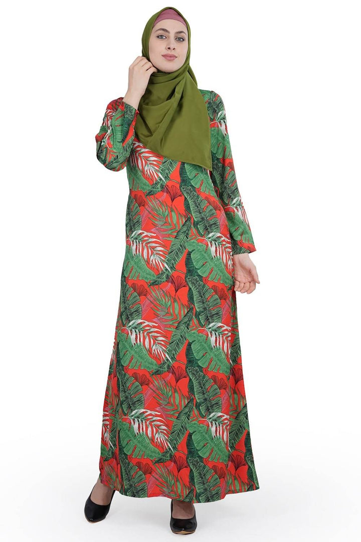 Printed Crepe Abaya AYP-592 - ZEYTONCART
