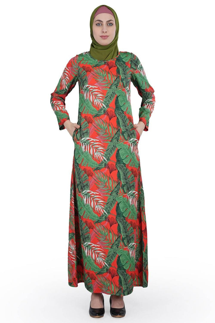 Printed Crepe Abaya AYP-592 - ZEYTONCART