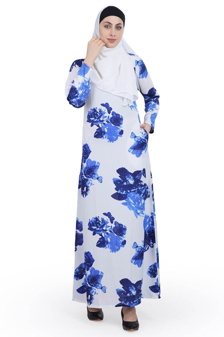 Printed Crepe Abaya AYP-593 - ZEYTONCART